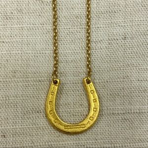 Dainty Gold Horseshoe Necklace - Made in Portland